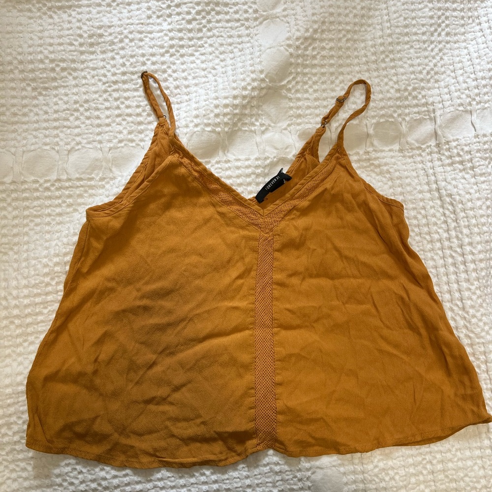 Forever 21 orange flowy tank